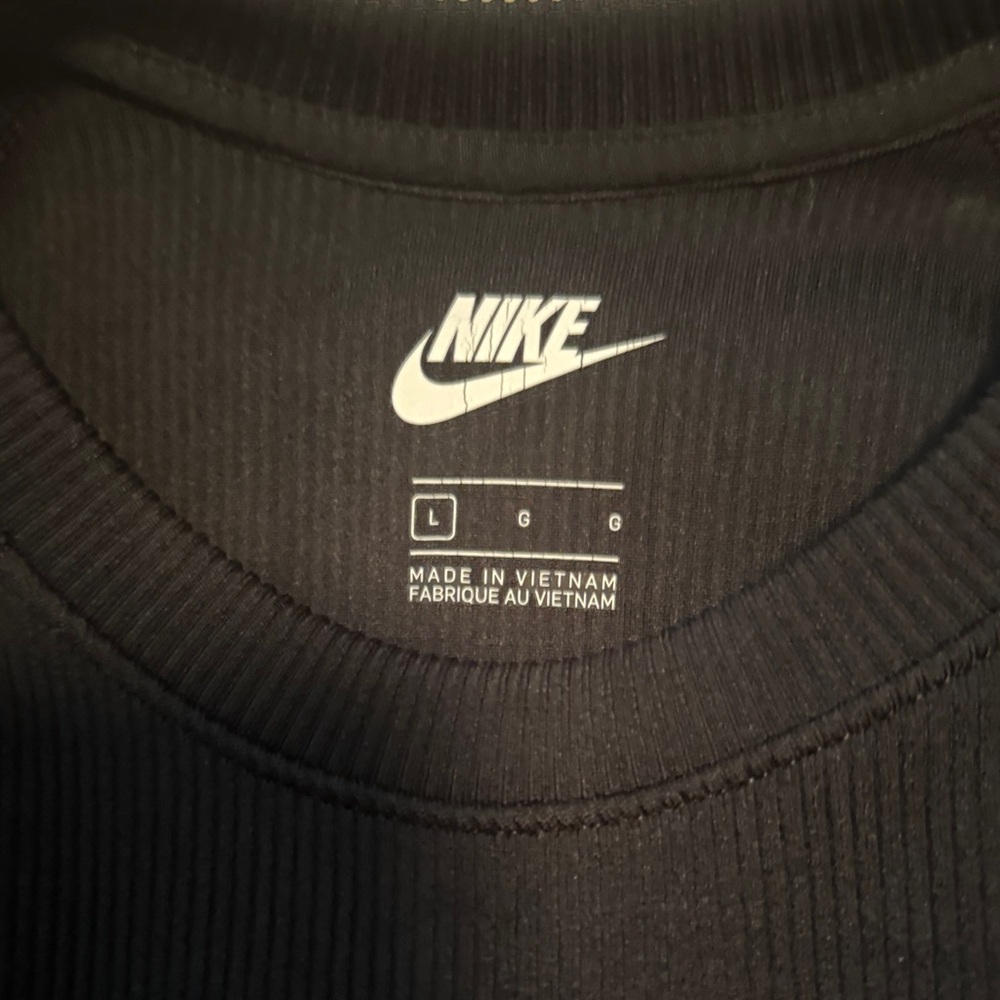 Nike Black Ribbed Top - Picture 2 of 3